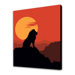 A Lion at Sunset