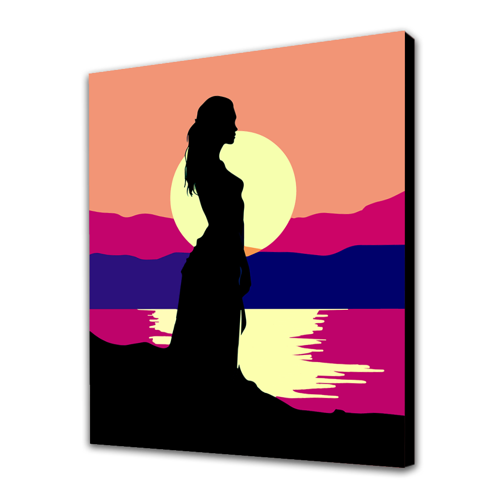 Girl at sunset