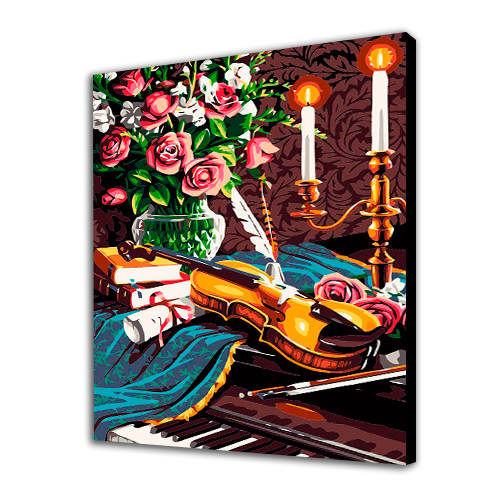 Musical Instruments and Flowers
